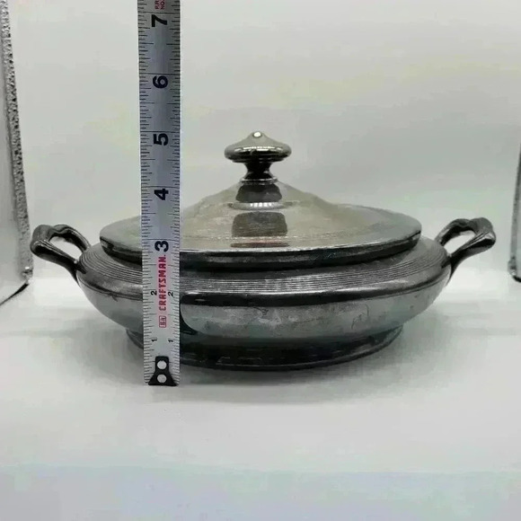 Vintage REED and BARTON Silver Plate Covered Dish/pan Handled No.1100. Taunton - Picture 2 of 15